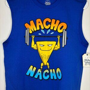 FADED GLORY NEW Macho Nacho Sleeveless Top Boys XXL (18) Graphic Muscle Tee